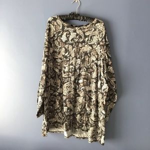 J. Jill Wearever Paisley Tunic with Backbuttons
